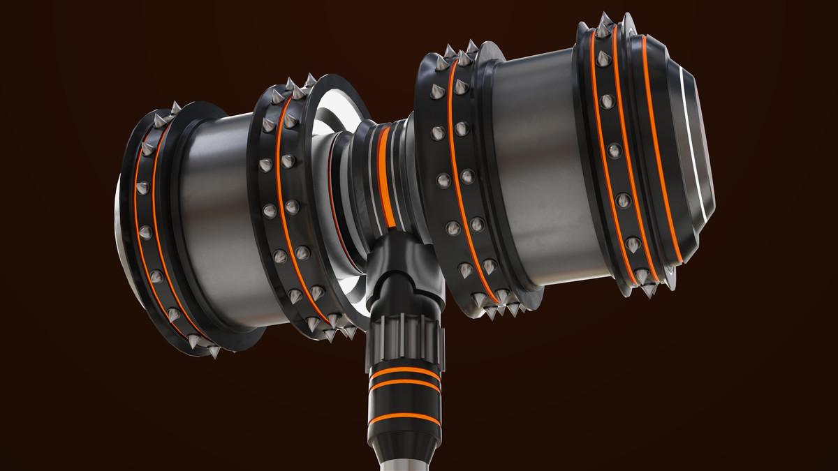 Sci Fi Battle Hammer 07 URP HDRP Textures