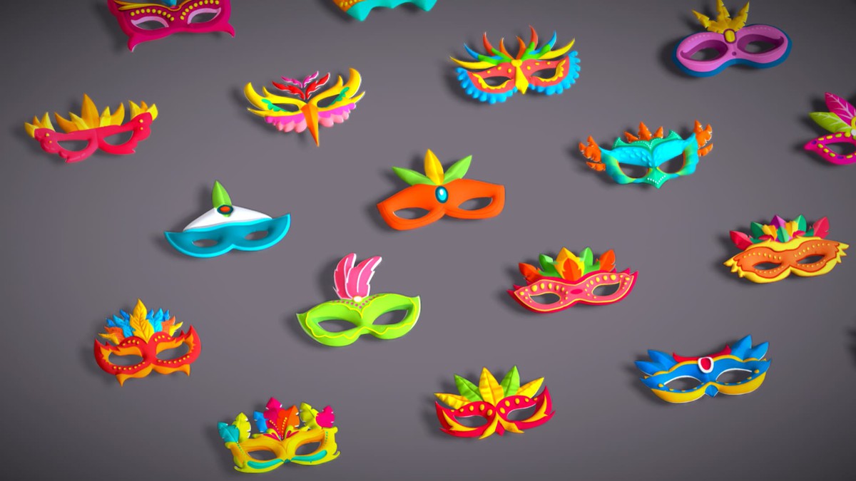 65+ Carnival Feather Mask Mega Pack - Kids Party Masks - Stylized Costume Masks