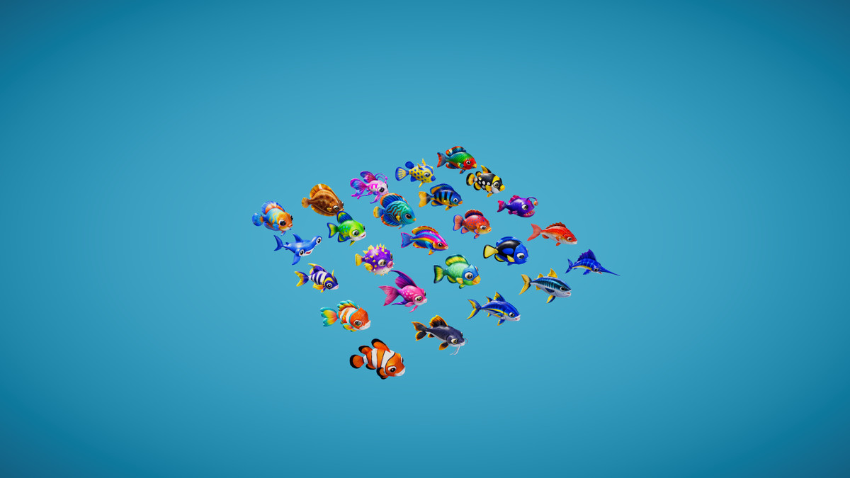 Low Poly Fish Pack — 25 Game-Ready Fish