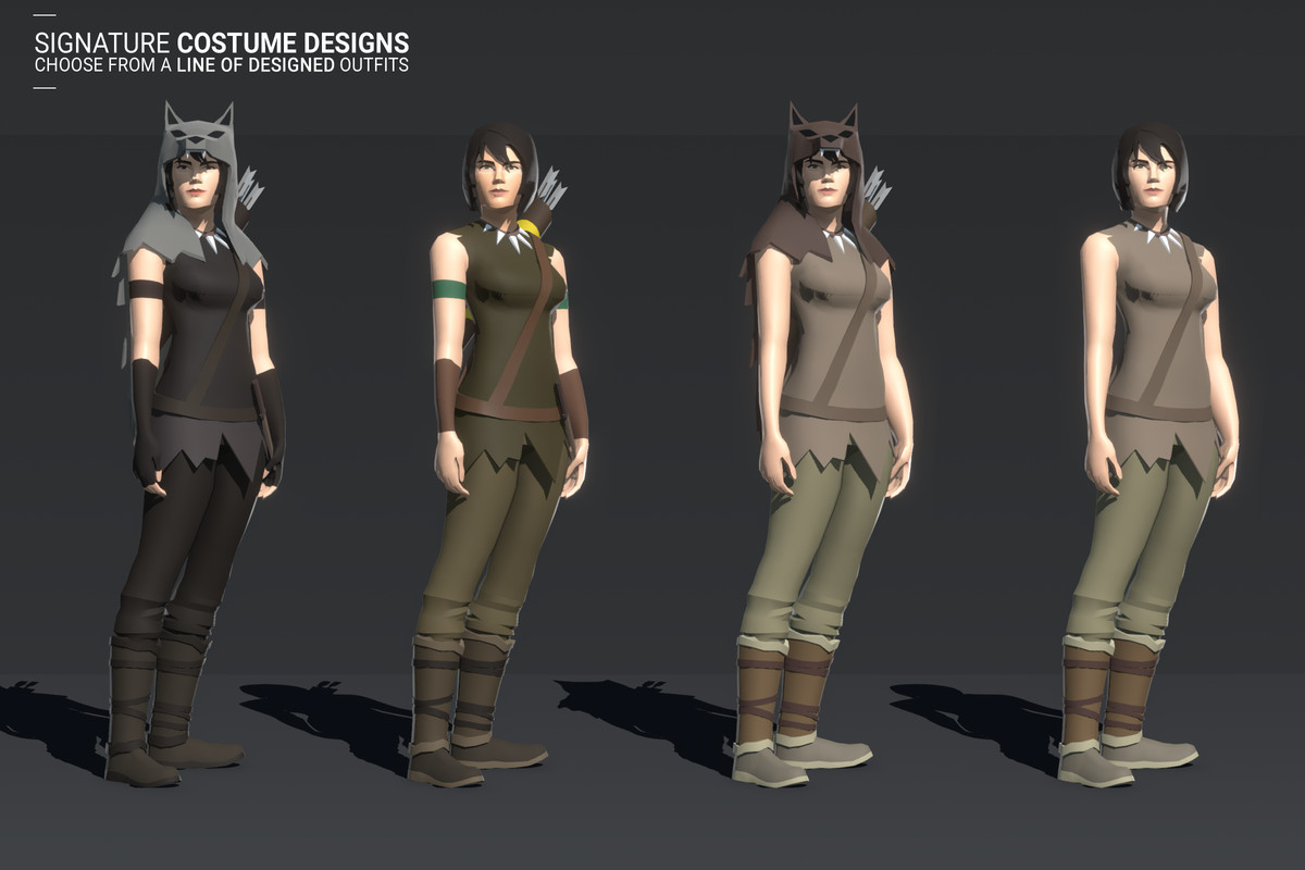 Polyquest Heroes: Warrior I Huntress