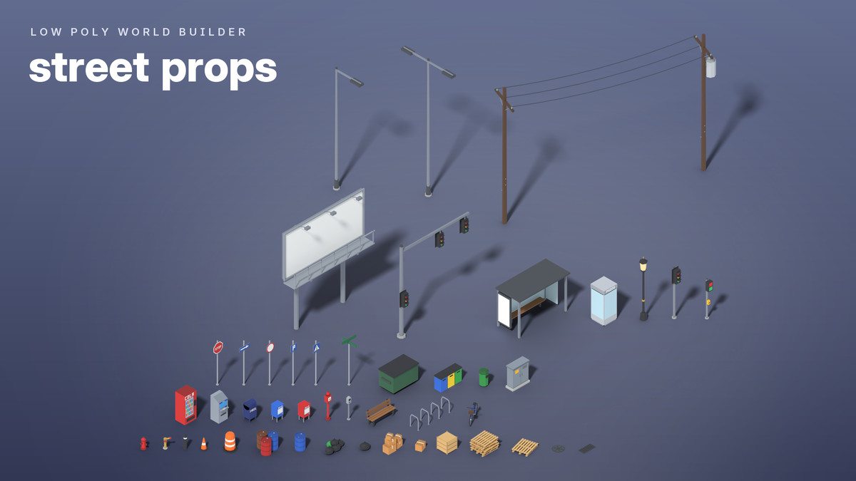 Low Poly World Builder – Cities, Suburbs & Nature