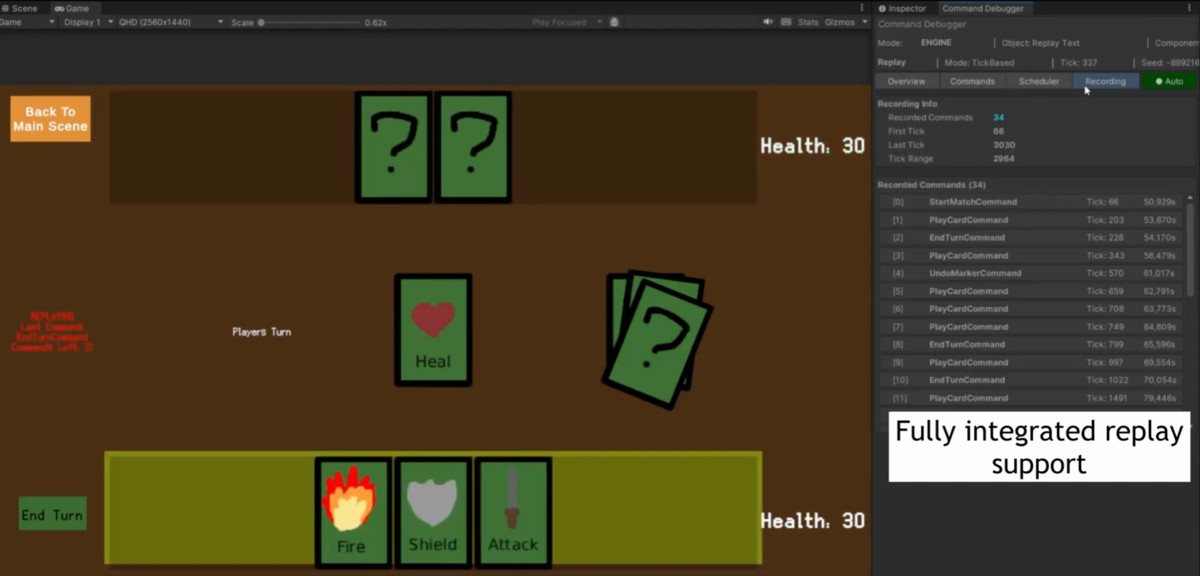 Deterministic Command Engine – Undo, Redo & Replayable Gameplay