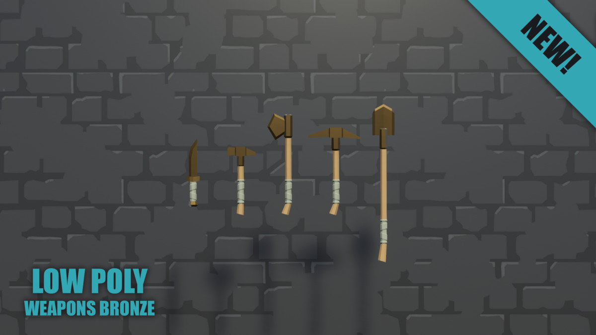 LOW POLY - Weapons Bronze Pack