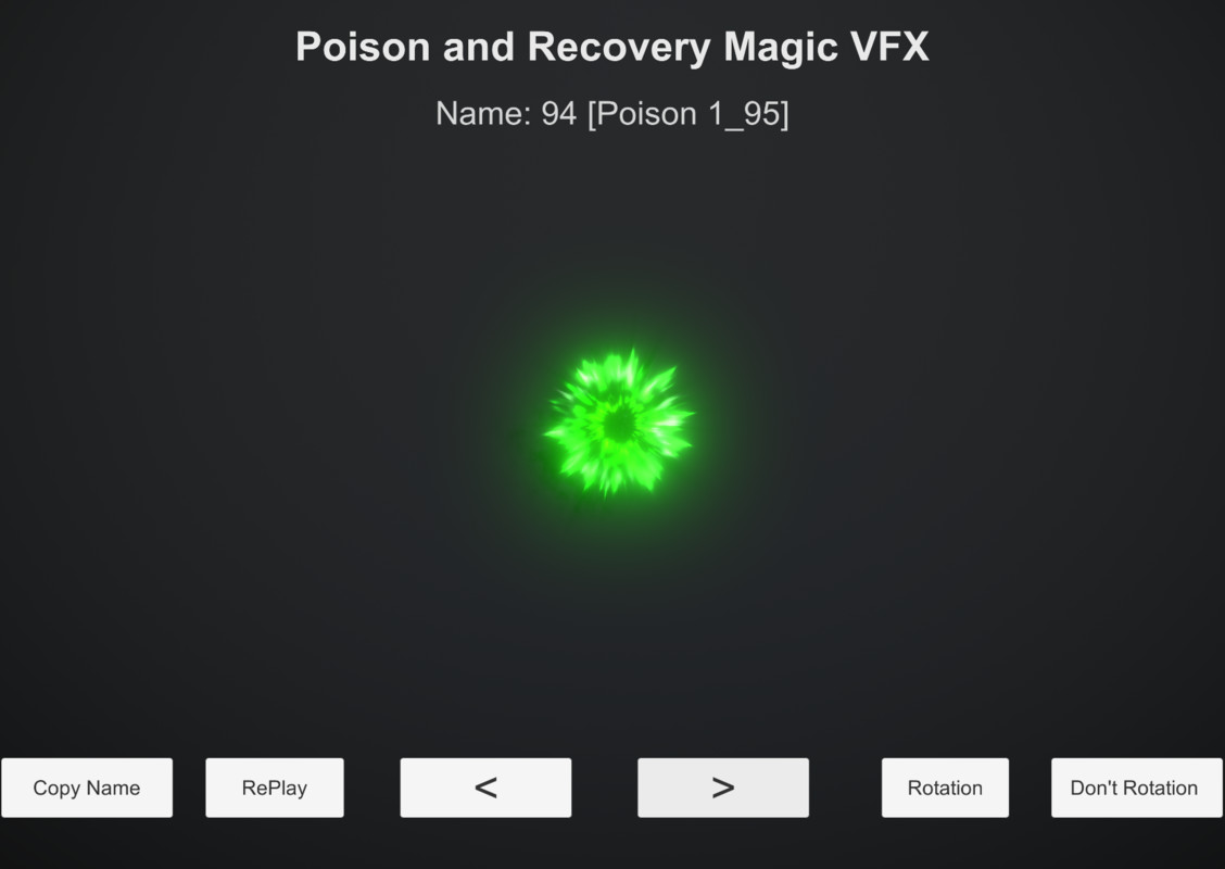 Poison and Recovery Magic VFX