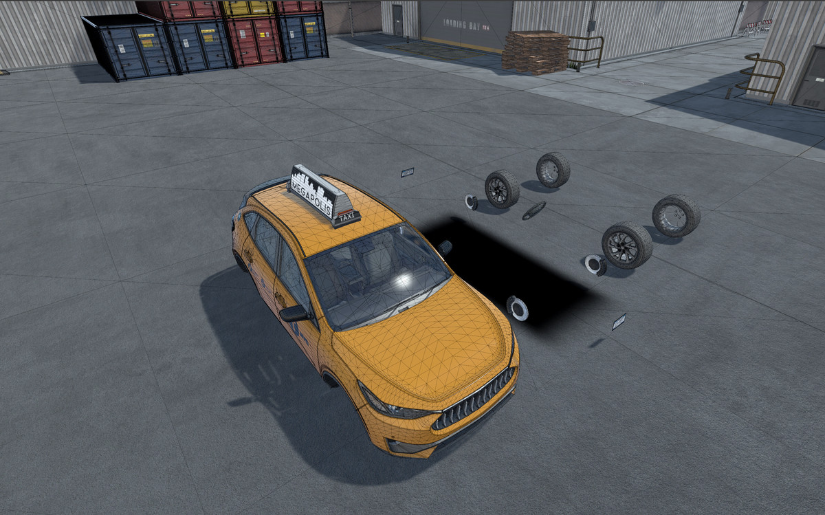 Yellow SUV taxi