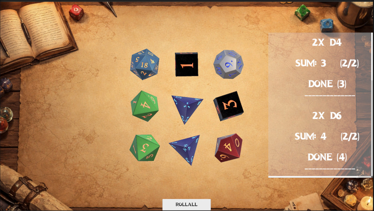 DnD Dice System - 3D World & UI Dice Roller