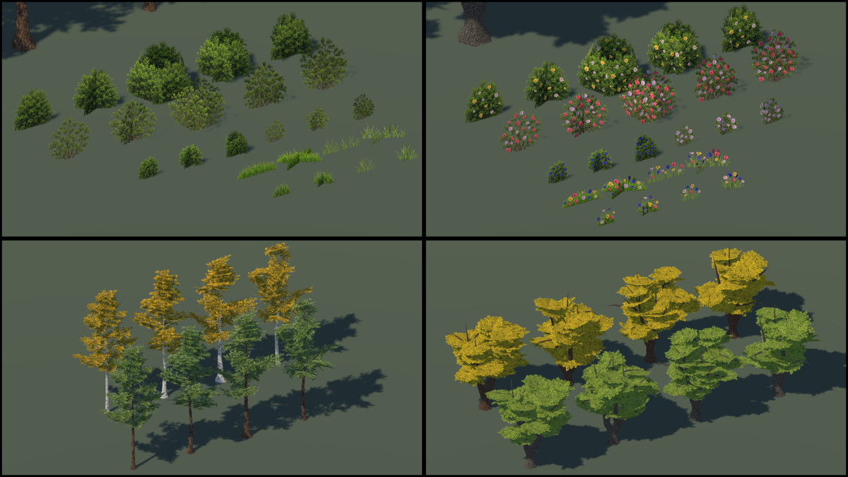 Campsite - Retro Style Modular Environment Pack