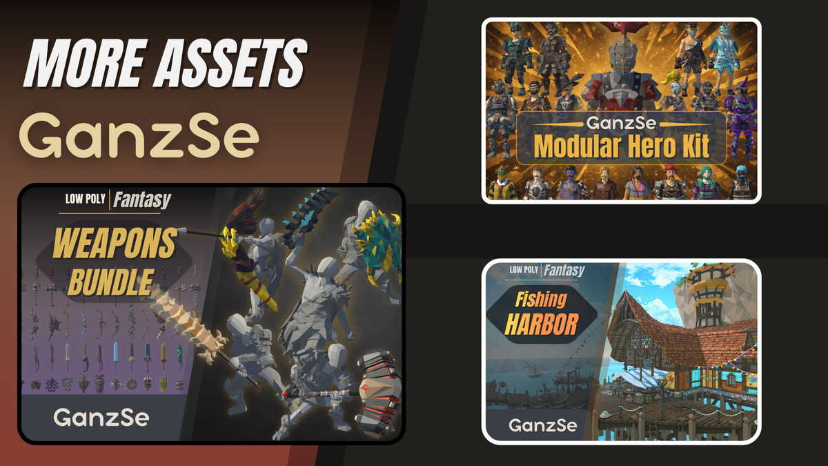 GanzSe FREE Weapons - Fantasy Low Poly Pack