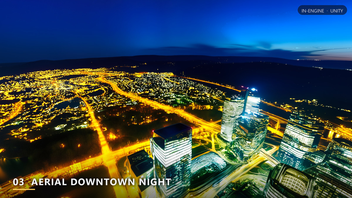 City Lights at Night - 8K True HDR Skyboxes (URP, HDRP)