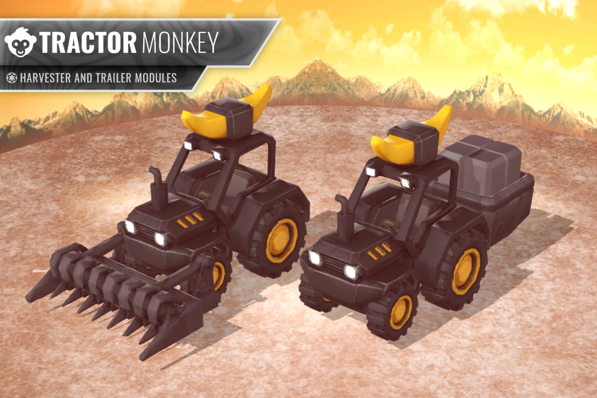 Stylized Tractor Pack – Animal Farming Vehicles (LOD, Atlas)
