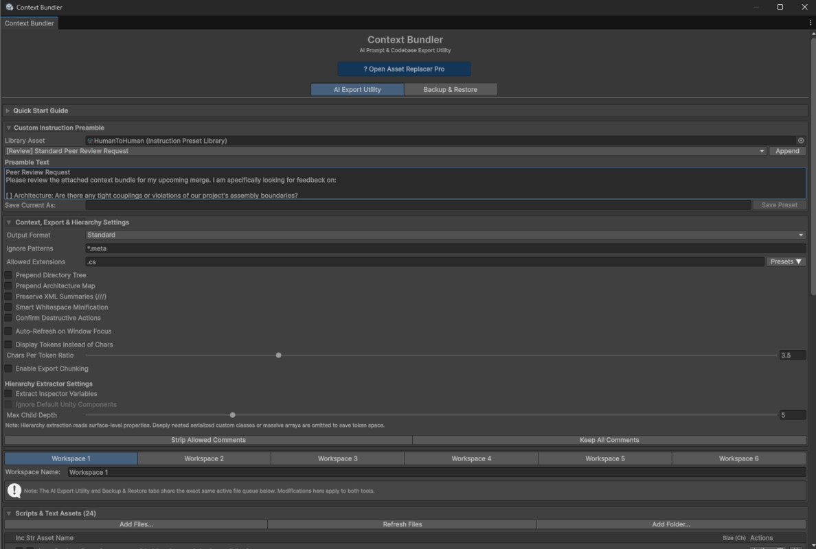 Codebase Exporter & Asset Replacer Pro
