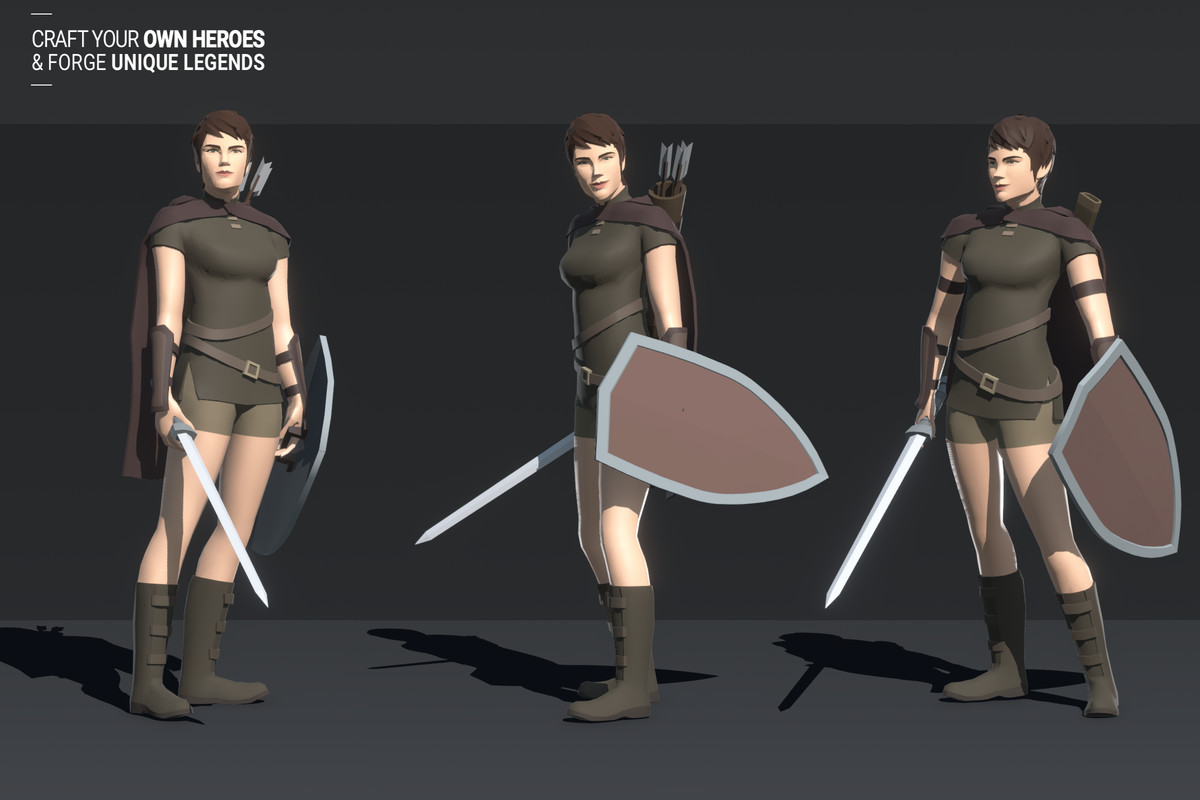 Polyquest Heroes: Warrior I Huntress