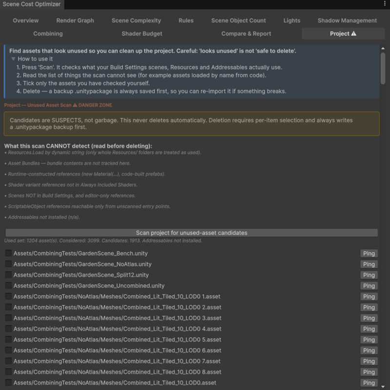 Scene Cost Optimizer — Combines, Fixes and Upgrades your Scene