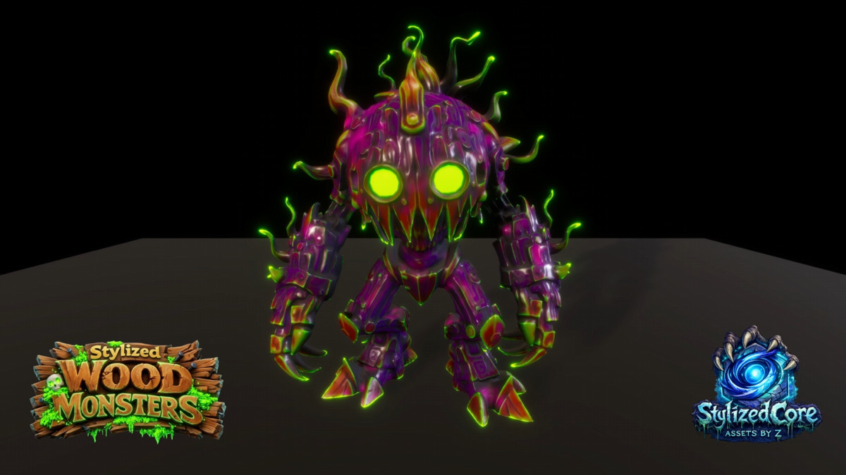 Wood Monsters Pack 2 – 4 Stylized Animated Creatures (LOD + Skins)