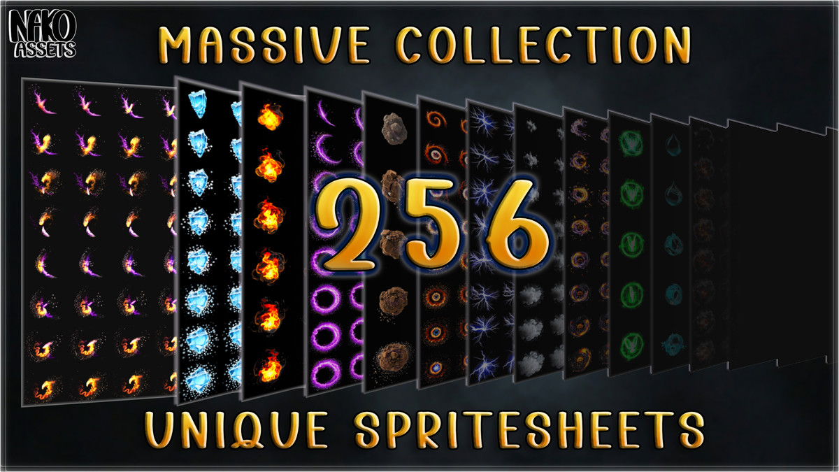 HQ Flipbook VFX (256+ Effects) | Magic, Fire, RPG | URP/HDRP/BIRP