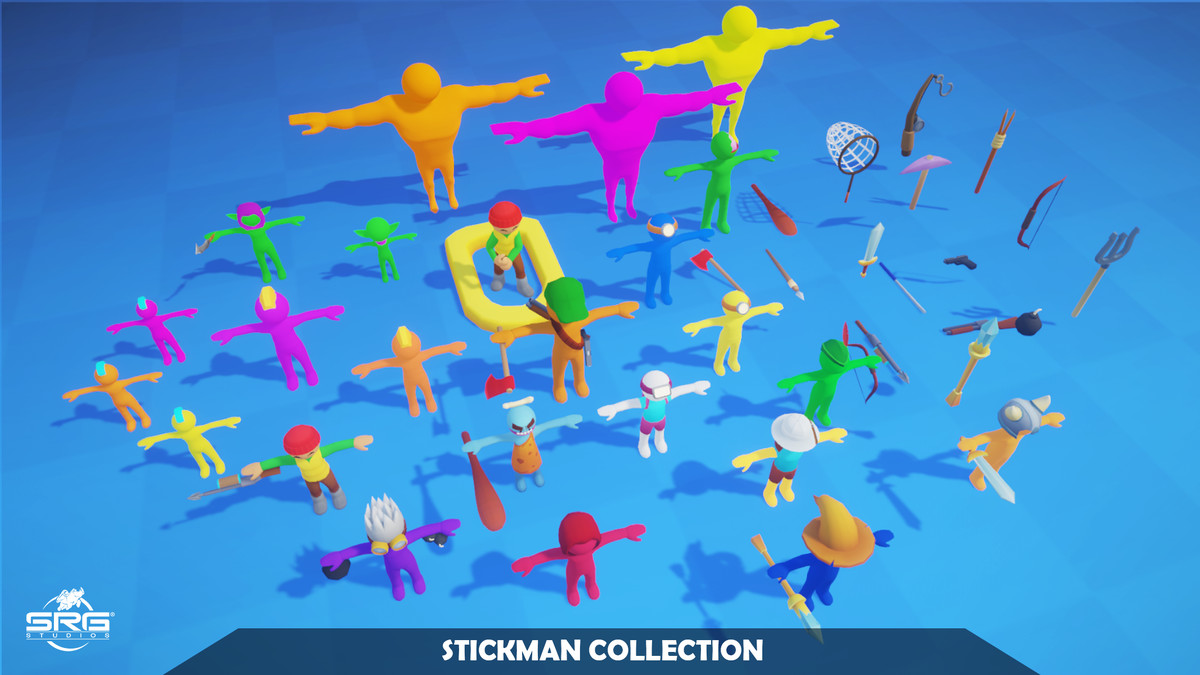 Casual Stickman Collection – 3D Asset Mega Pack by SRG Studios