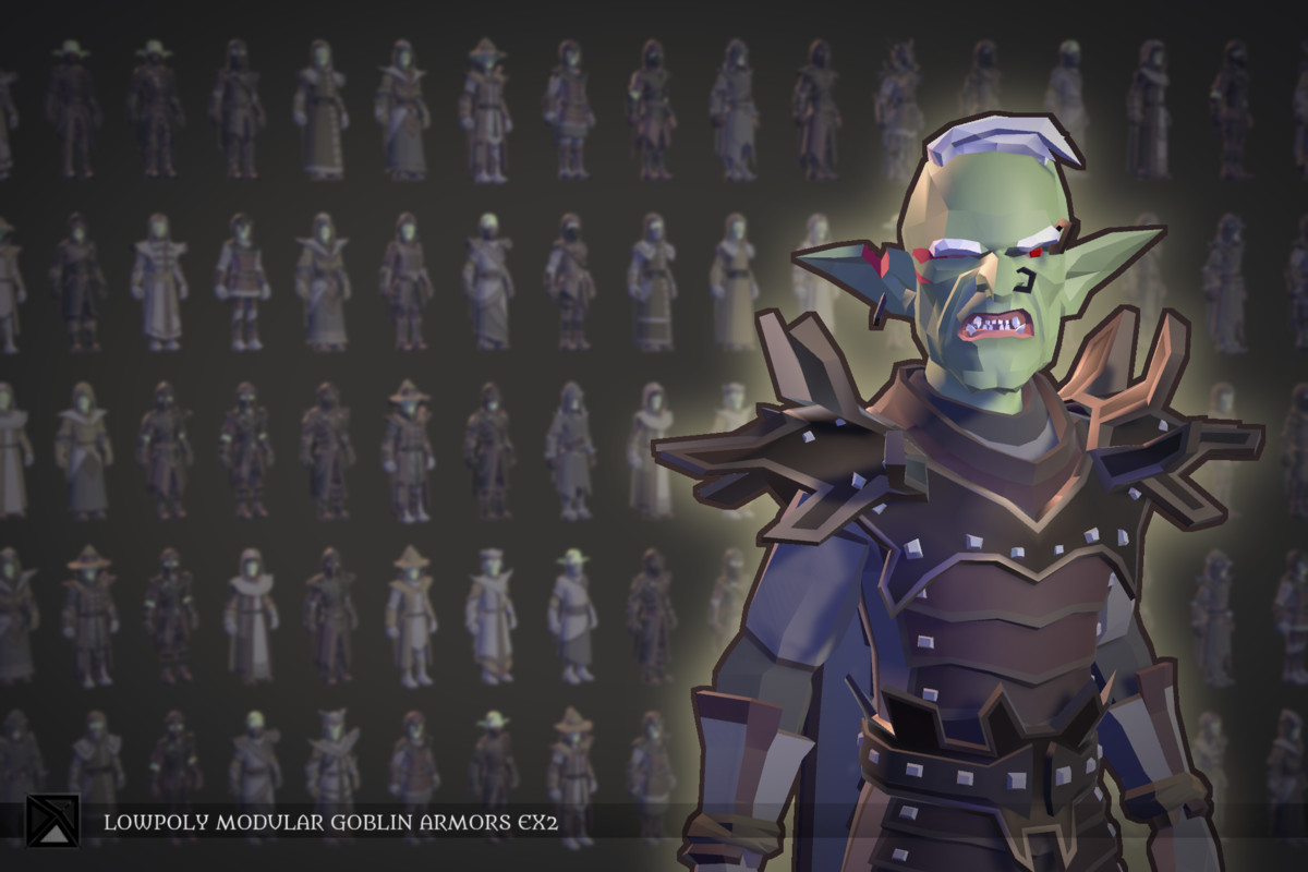 Low Poly Goblins Modular Armors Bundle - LOWPOLY MEDIEVAL FANTASY SERIES