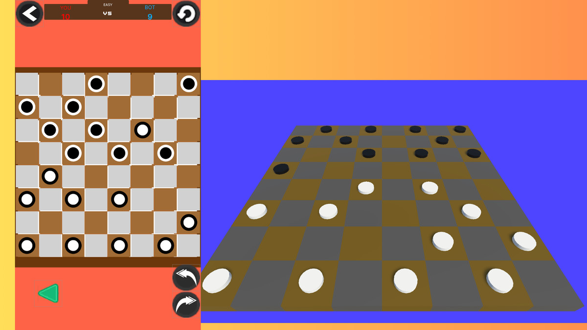 Checkers Logic [3D + 2D logic +Game]