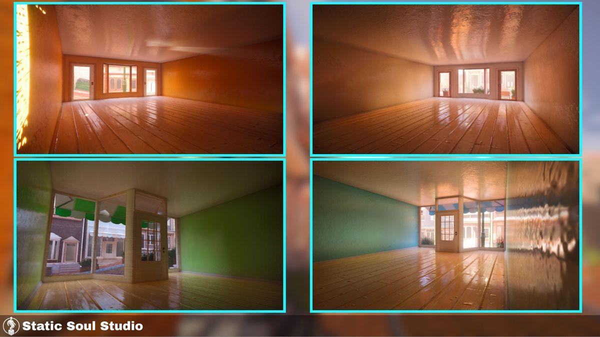 Town Stores & Streets ( Shop Interiors , Modular Roads , Color Variations )