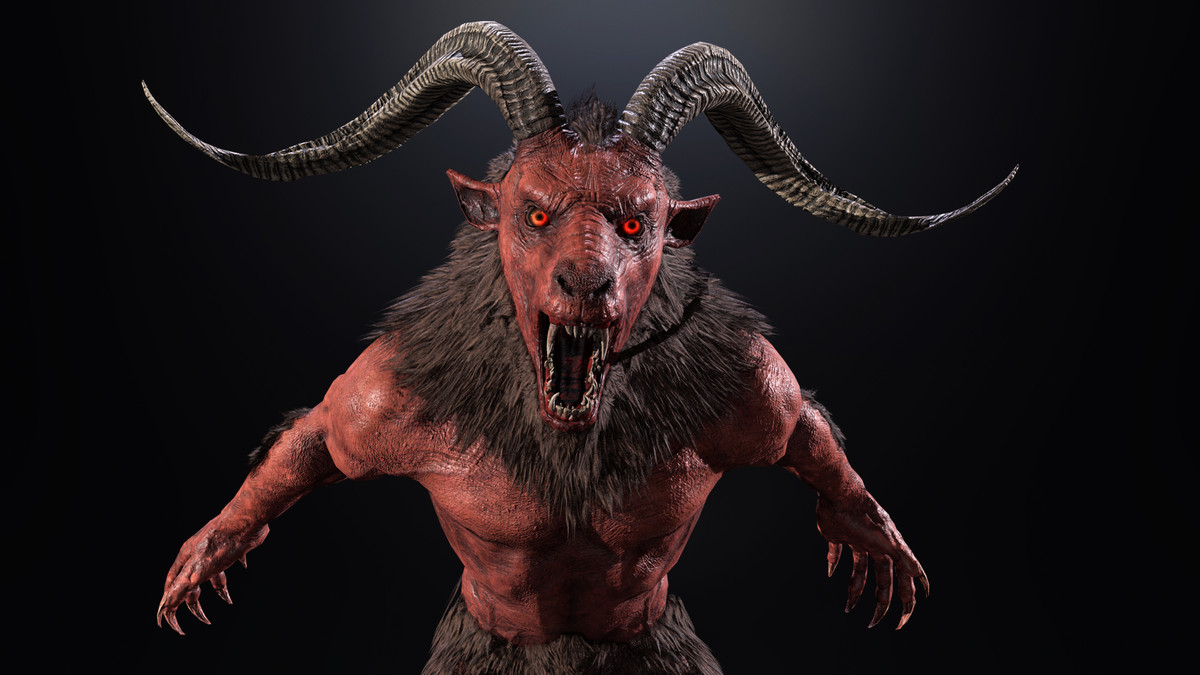 Chort, Goatman, Baphomet, Demon - Mythical Creatures (Bonus: Zombie Skin)