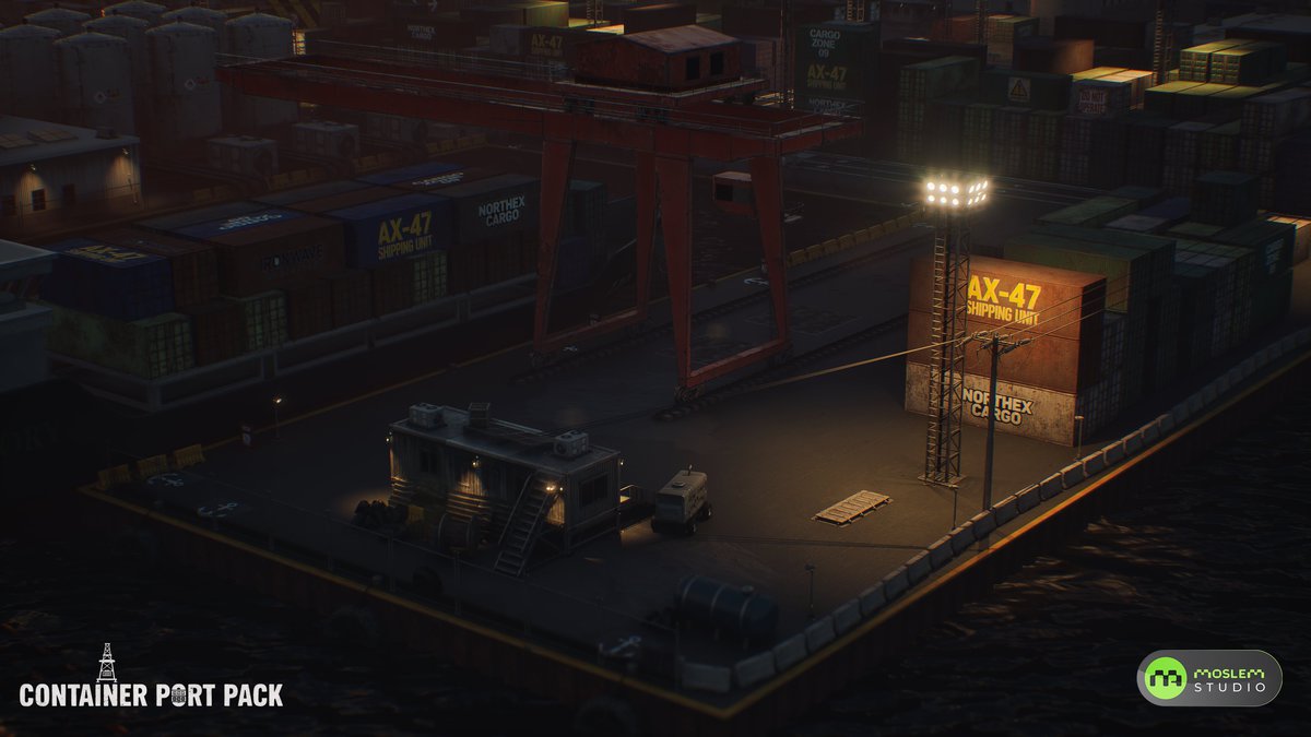 Realistic Modular Container Port Environment