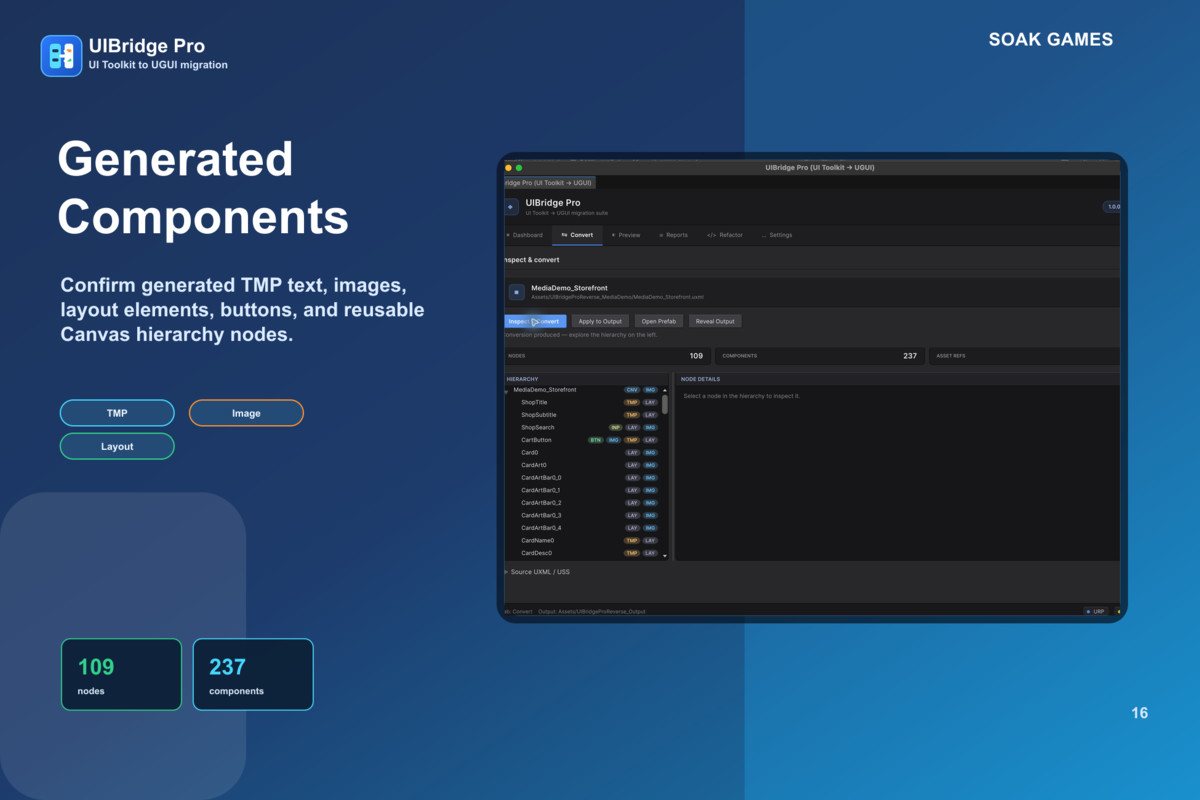 UIBridge Pro — UI Toolkit to UGUI Migrator