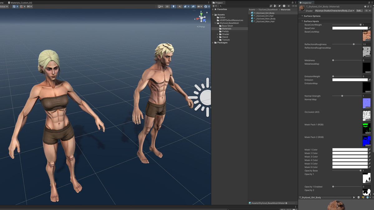 Stylized Man and Girl