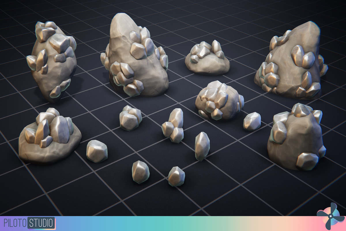 Stylized Crystals and Gems Megapack