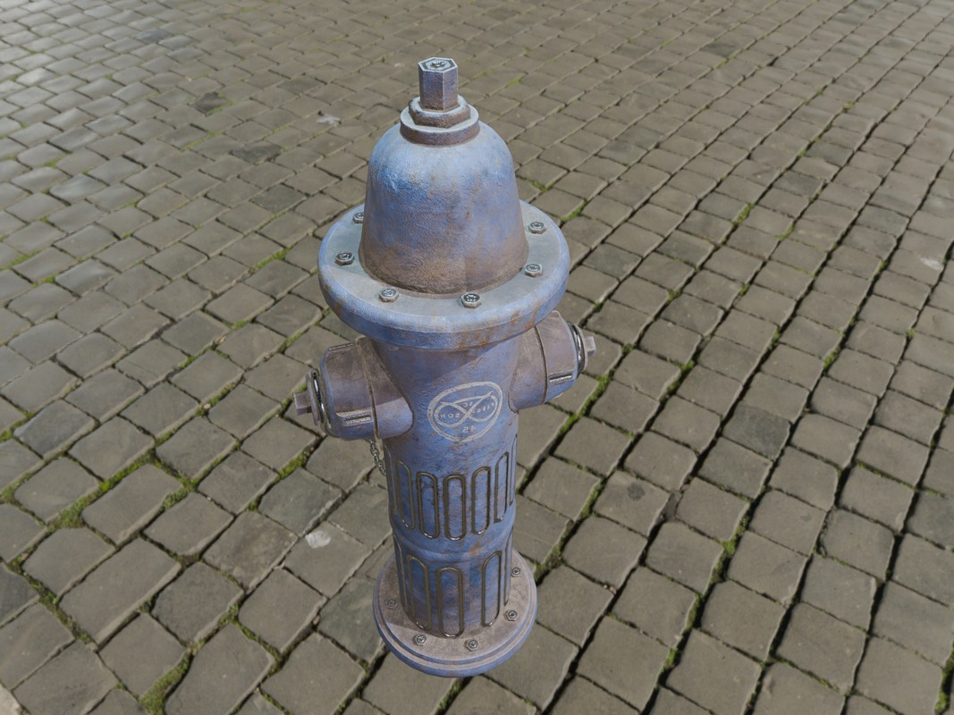 Low Poly Fire Hydrant - 3 Texture Variants Pack