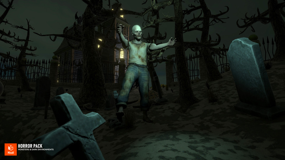 Undead Horror Pack: 17 Characters + 3 Haunted Environments