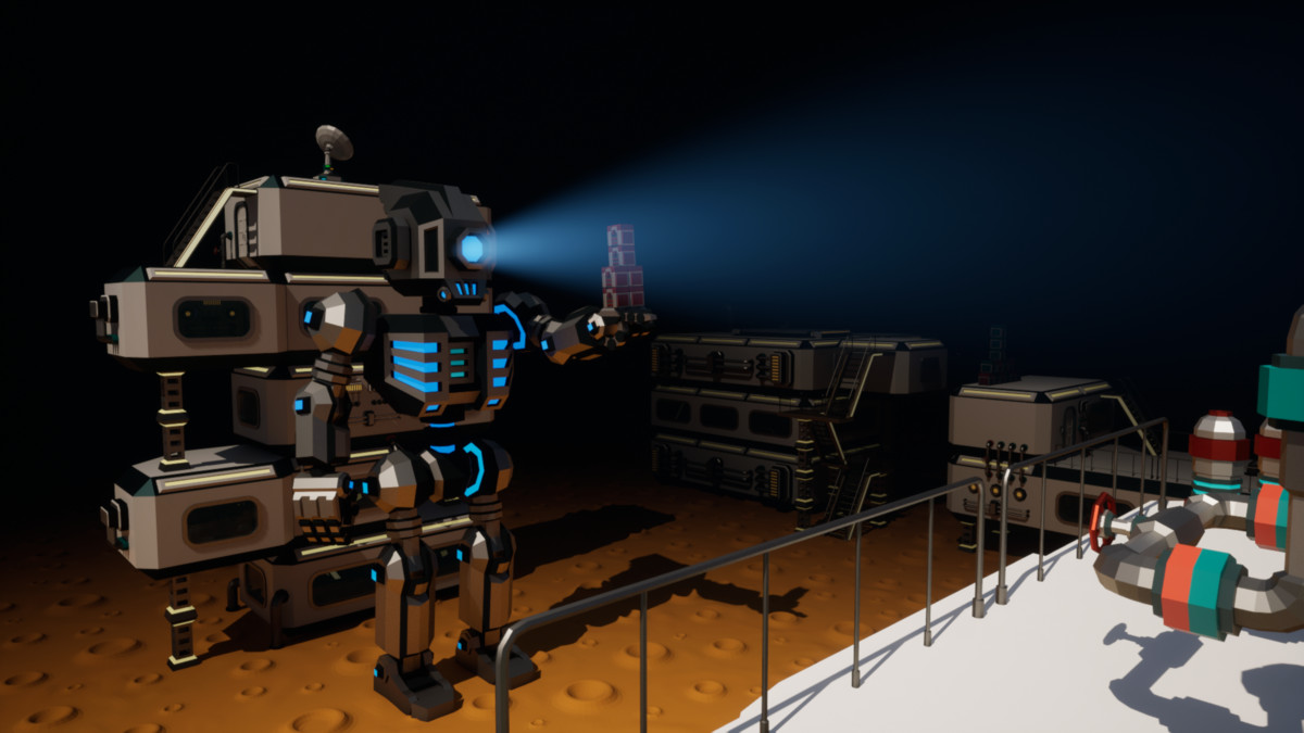 Sci-Fi Planetary Outpost: Ultimate Modular Construction Kit, low-poly stylized