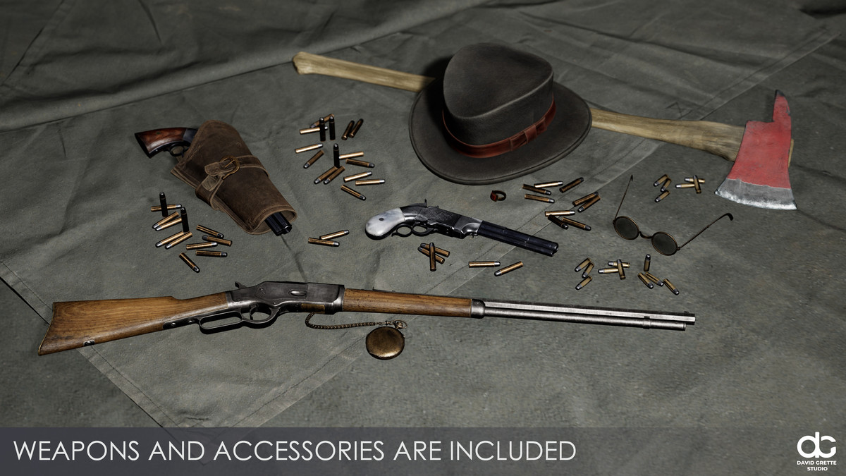 Western Character Joseph - Huckster Gambler Attendant Cowboy Wild West RPG Man