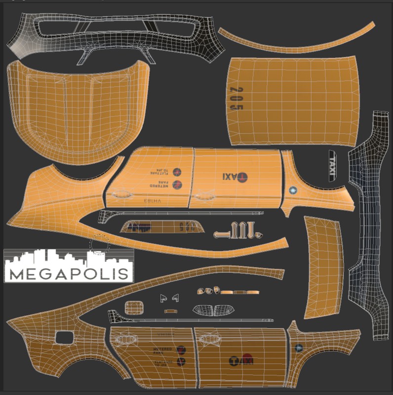 Generic taxi sedan
