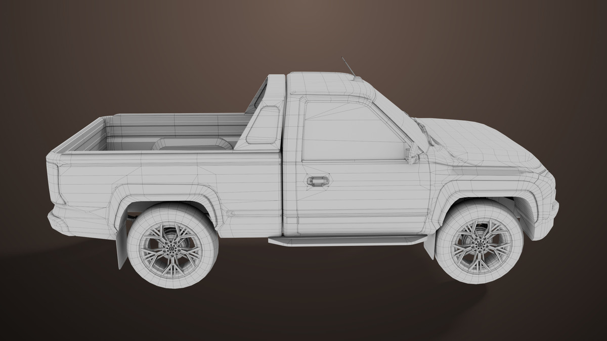 Pickup Truck01 Old Rusty HDRP URP Textures