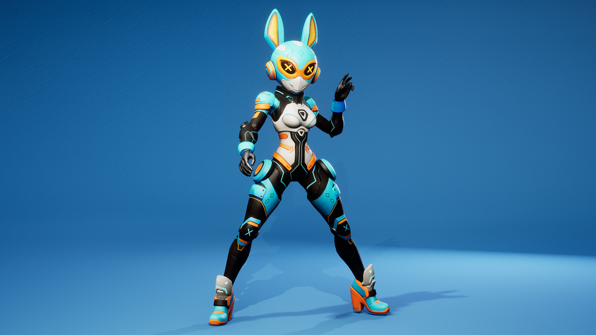 Cyber Bunny Android Sci-Fi Girl 4 – Stylized Character