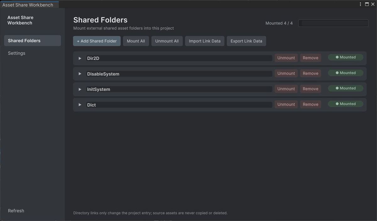 Asset Share - Cross-Project Asset Sharing