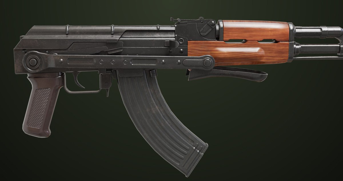 AKMS Light Machine Gun 10 URP HDRP Textures