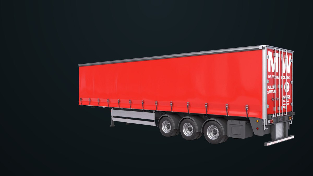 Curtainsider Trailer 4 Variant Collection URP HDRP Textures