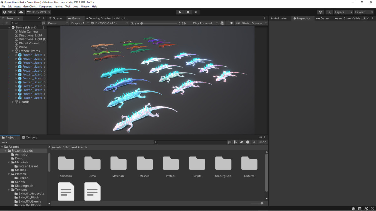 Freezable Lizards Pack 3D