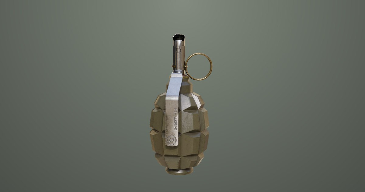 5 Fragmentation Grenades Single Mat URP HDRP Textures