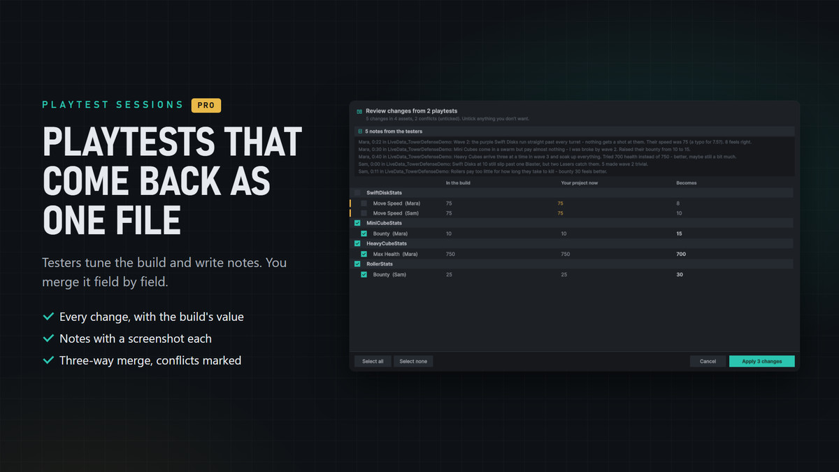 Runtime ScriptableObject Tuner - TuneKit LiveData