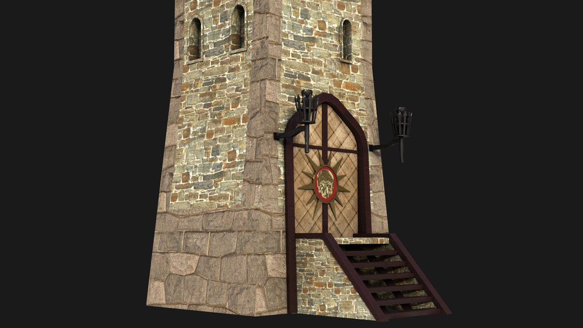 Castle Watch Tower 01 URP HDRP Textures