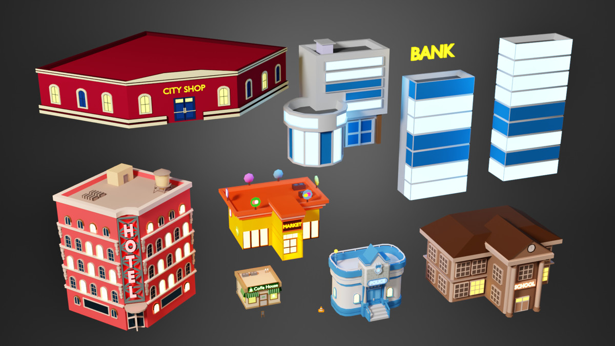 Low Poly City Pack - Mini World Studio