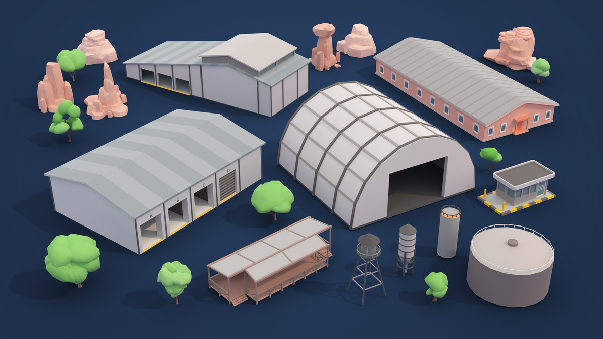 Military Desert - Low Poly 3D Models Pack