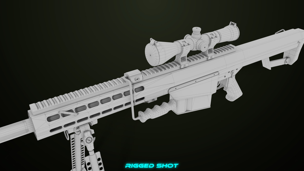 Sniper Rifle 02 Black and Sandal Single Map URP HDRP