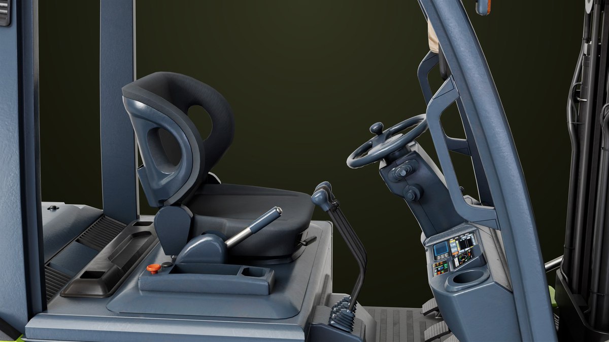 Forklift Truck03 Green URP HDRP Textures