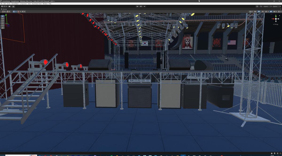 Concert Event Stage Arena Interior Modular 3d Environment Level