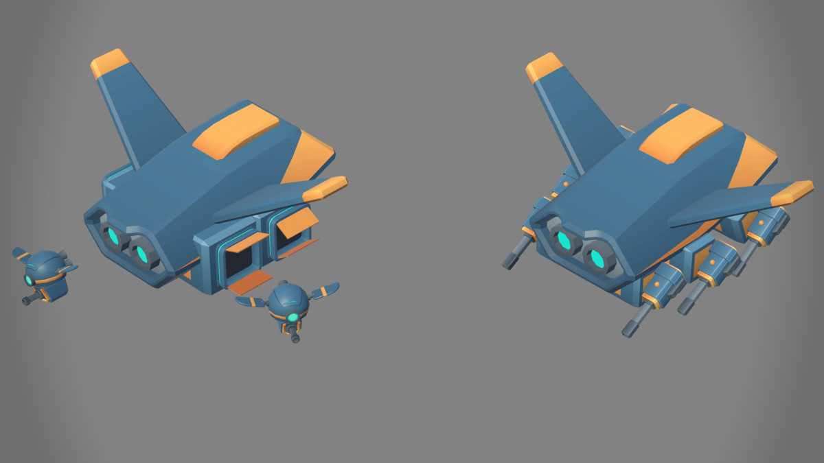 Low Poly Sci-Fi Turrets Pack