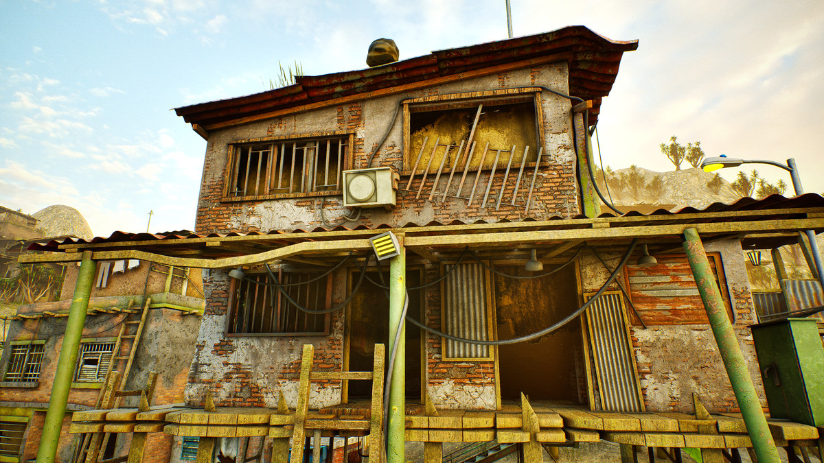 Modular Slum City Wasteland Village with Enterable Interior