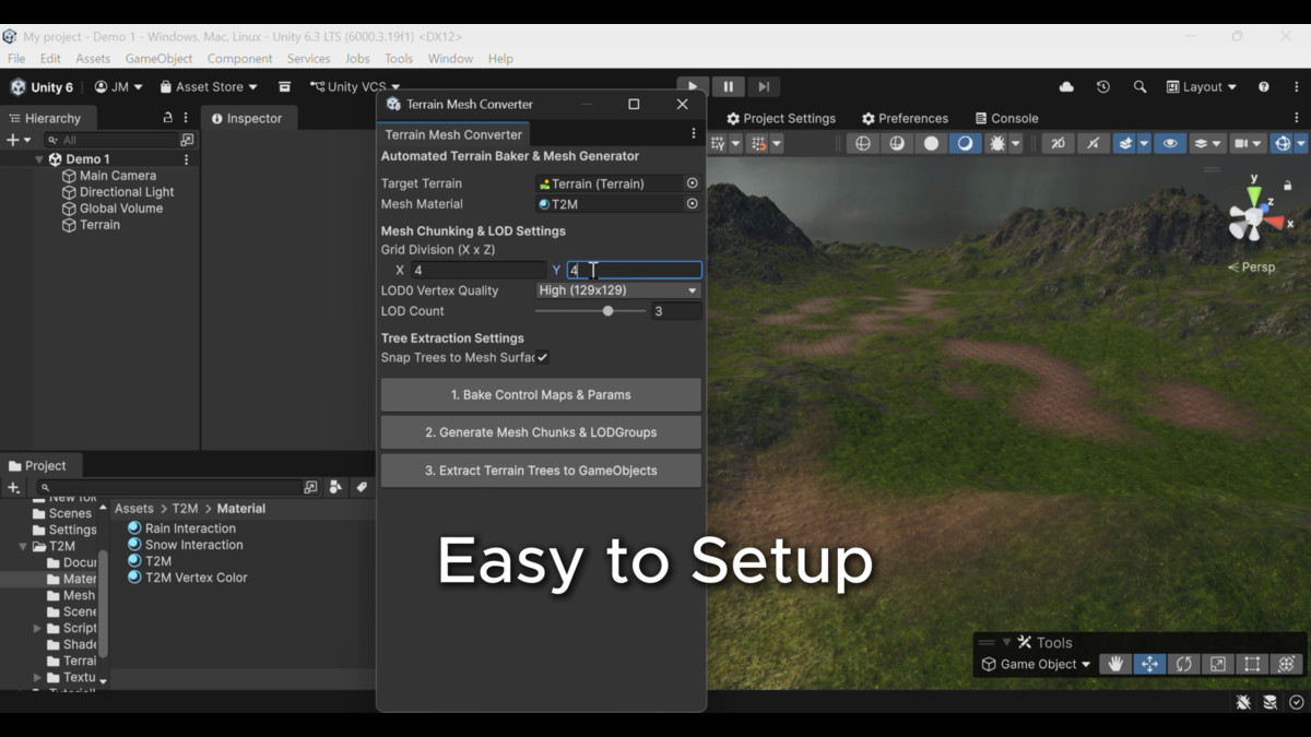Terrain to Mesh - 256 Layers, Biomes, Anti-Tiling